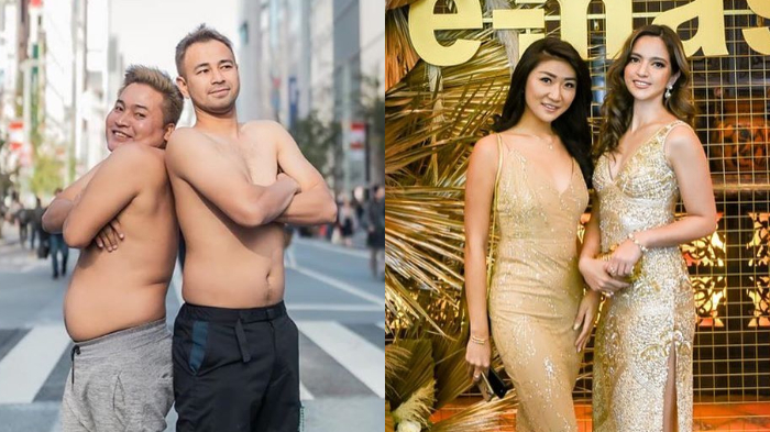 Merry dan Raffi (kiri), Theresa dan Nia (kanan)
