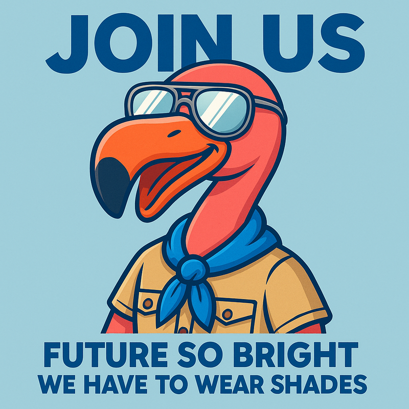 Cartoon Flamingo Scout