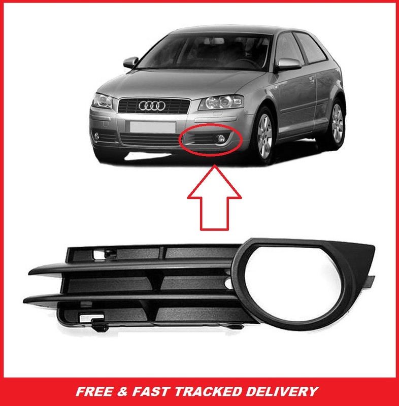 Bumpers Audi A3 8p 5 Door Ns Left Lower Front Bumper Grill New