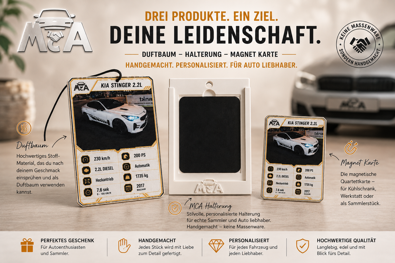 MrCarAgent Memorians graue und weiße Halterung mit Nissan Figaro und Suzuki Vitara