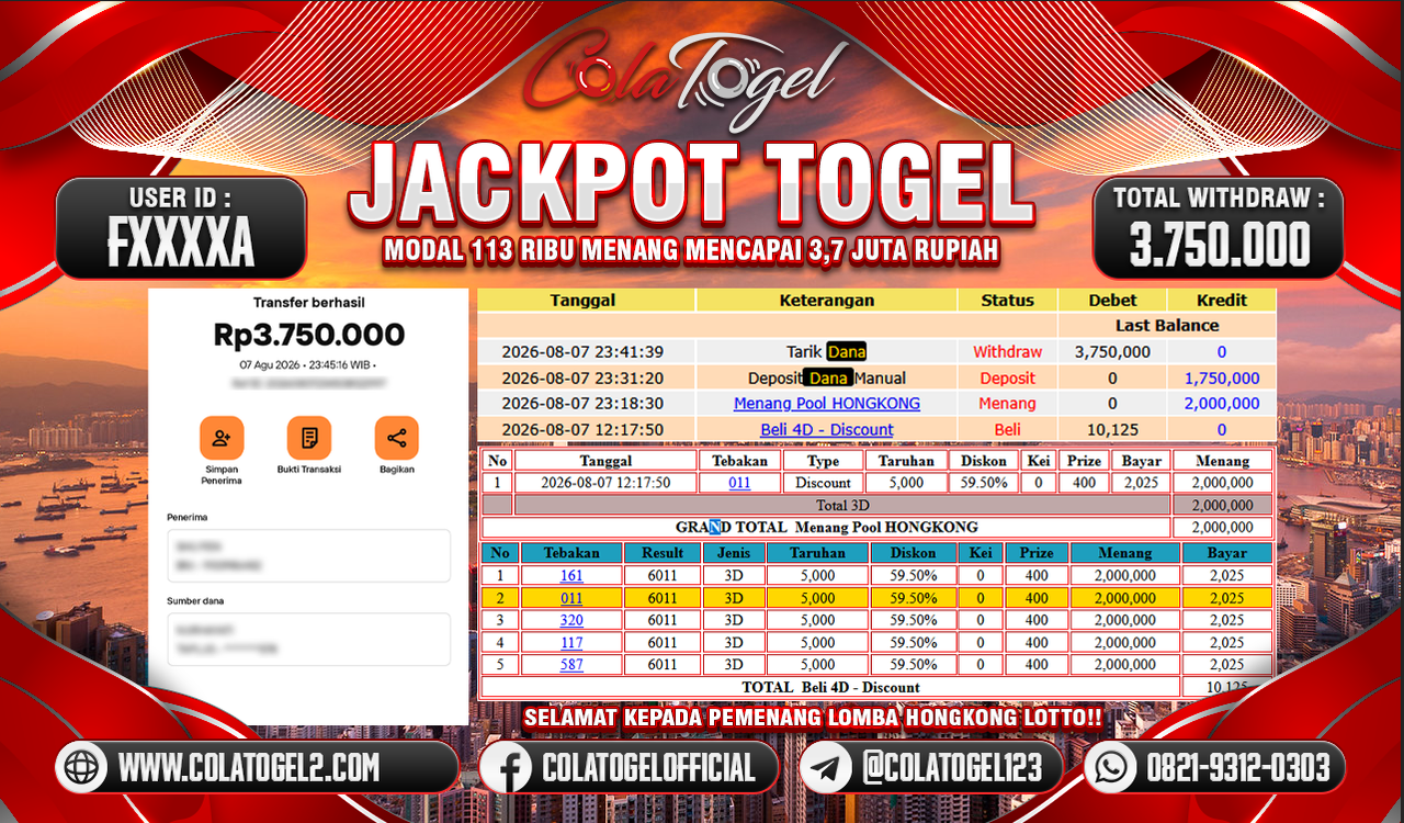 JACKPOT HONGKONG LOTTO!!