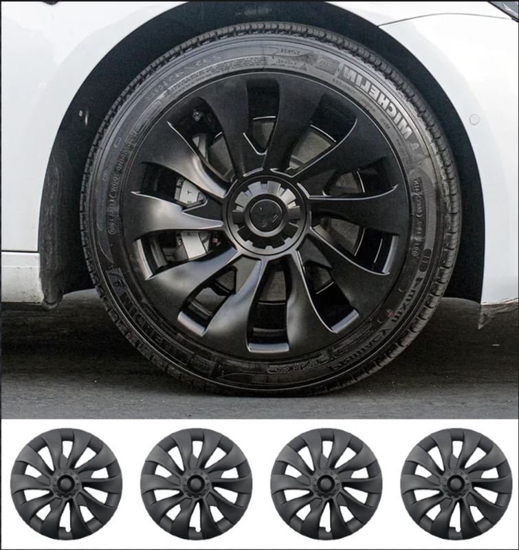 Close-up of Tesla Model 3 wheel cover