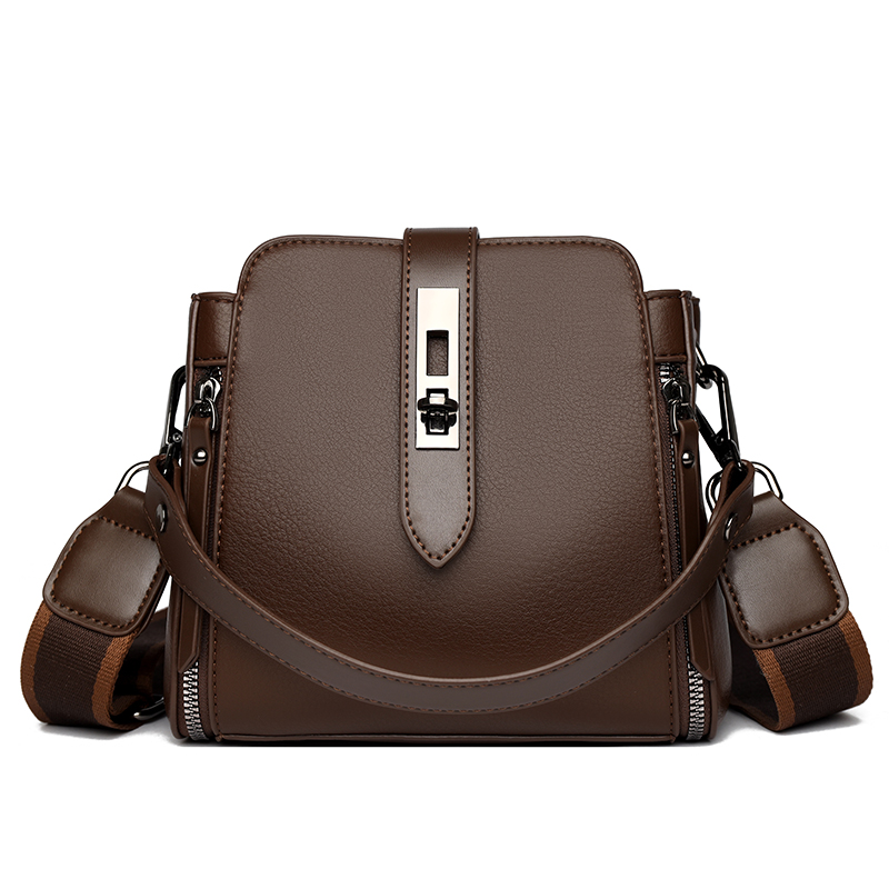 High-quality Messenger Bags For Women Luxury Crossbody Shoulder Bags Female(Coffee)