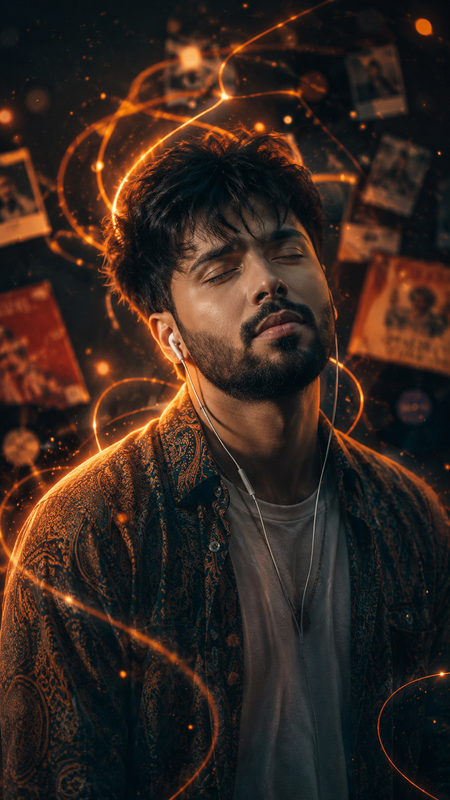 Example result for: Cinematic Neon Man Portrait | Urban Fantasy Digital Art