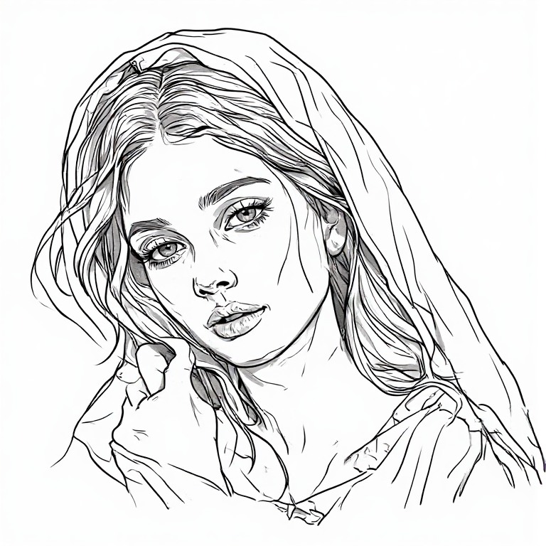 Madonna-l-Line-drawing-natural-(12)