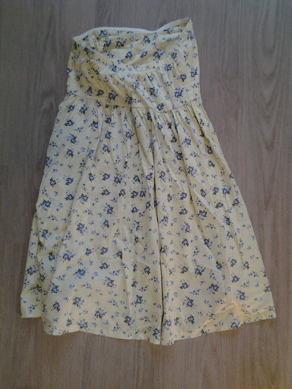 20 Yellow Dress with blue Floral print (1)