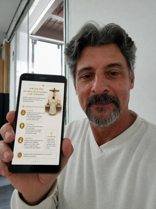 Cliente lendo o ebook no celular