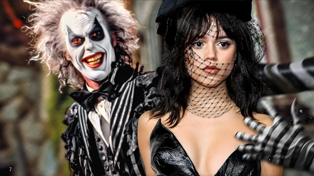 Así lucen Jenna Ortega y Michael Keaton en las grabaciones Beetlejuice 2