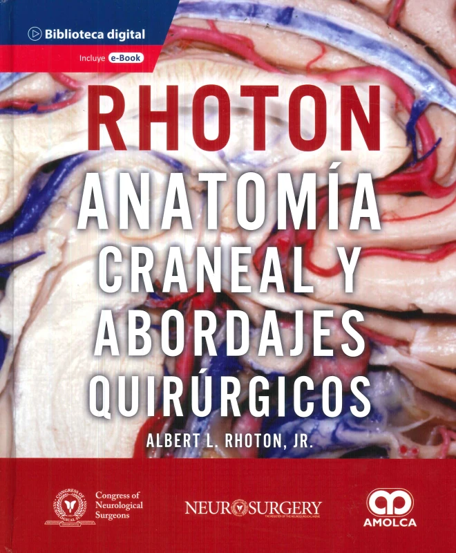 Portada de Rhoton Anatomía Craneal y Abordajes Quirúrgicos