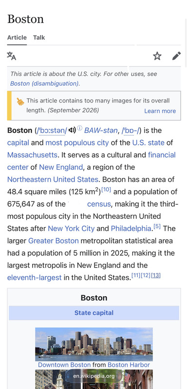 Boston’s Wikipedia page