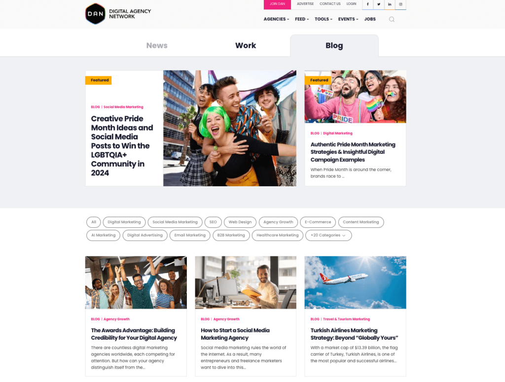DAN blog section