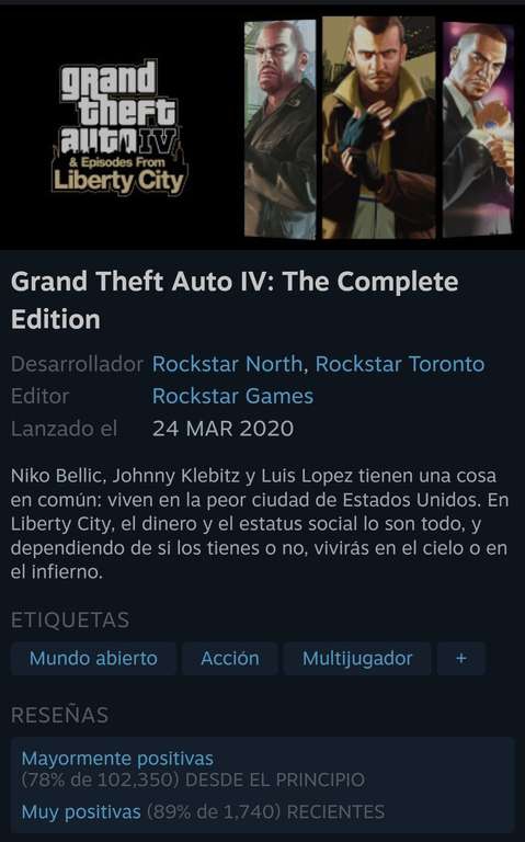 Steam | Grand Theft Auto IV: The Complete Edition. 
