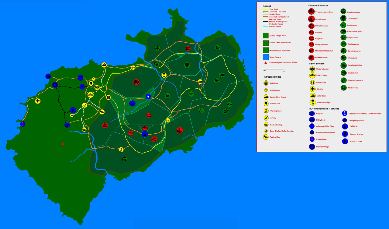 Jurassic Park, Isla del Cocos Minecraft Map