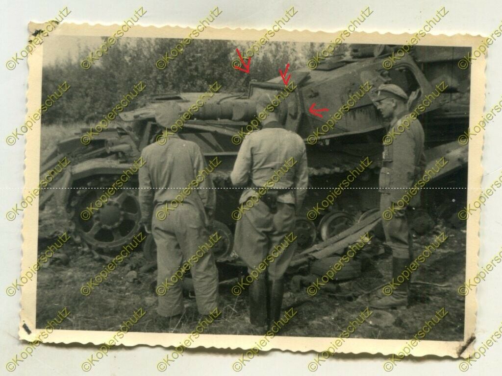Foto, Wehrmacht, zerstörter , Panzer, Russland,