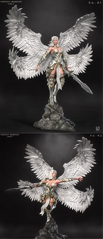 Fantasy Warrior – Line 2 – F.4 – 3D Print Model