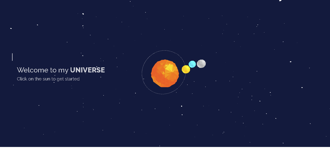 Interactive Solar System Demo Interface