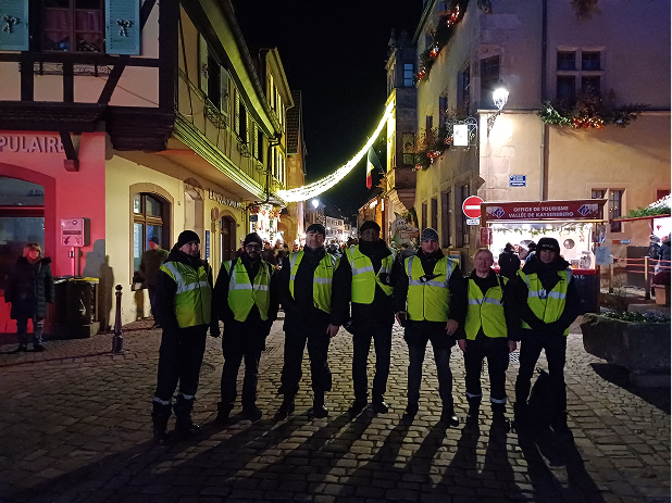 Équipe de sécurité en action