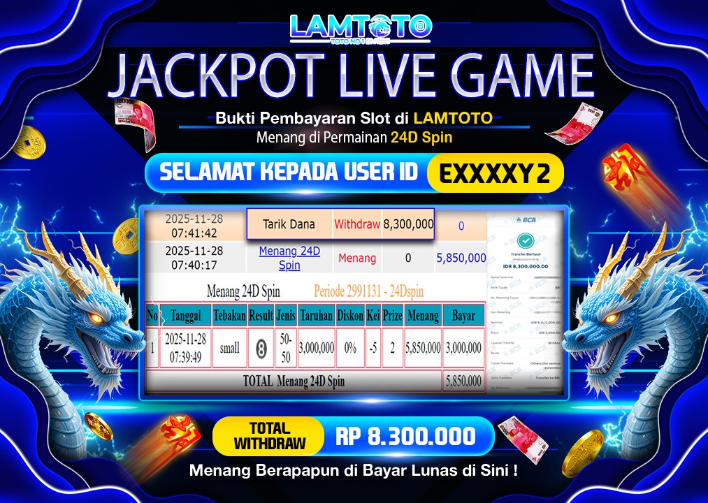 BUKTI JACKPOT LUNAS LAMTOTO