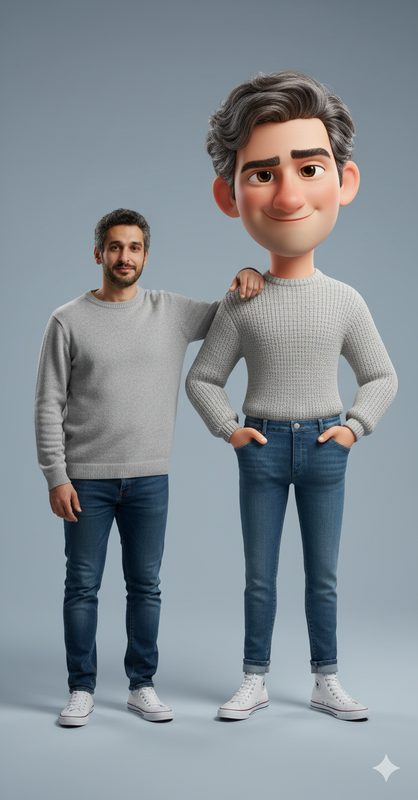 Real + Giant Pixar Twin