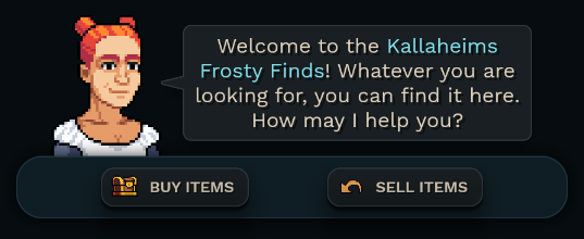 We now have NPCs welcoming you to shops!