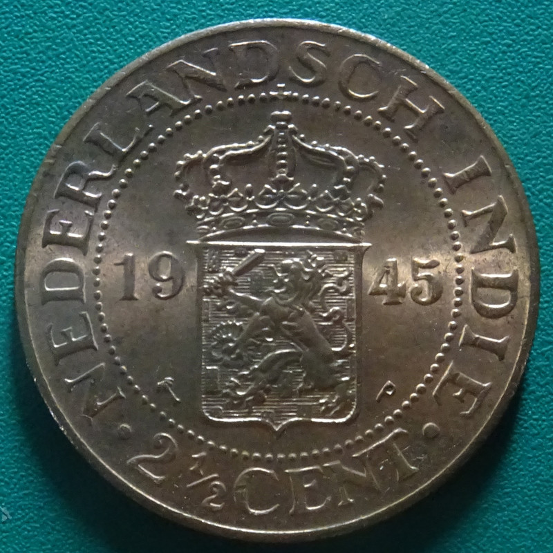 2 1/2 Centavos Florín. Indias Orientales Neerlandesas (1945) IDH-2-5-Centavos-Flor-n-1945-anv