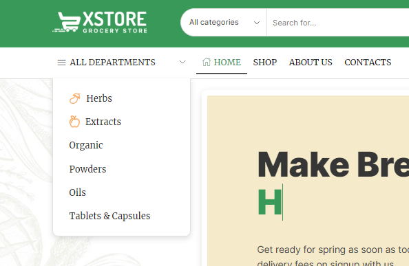 category icons not working