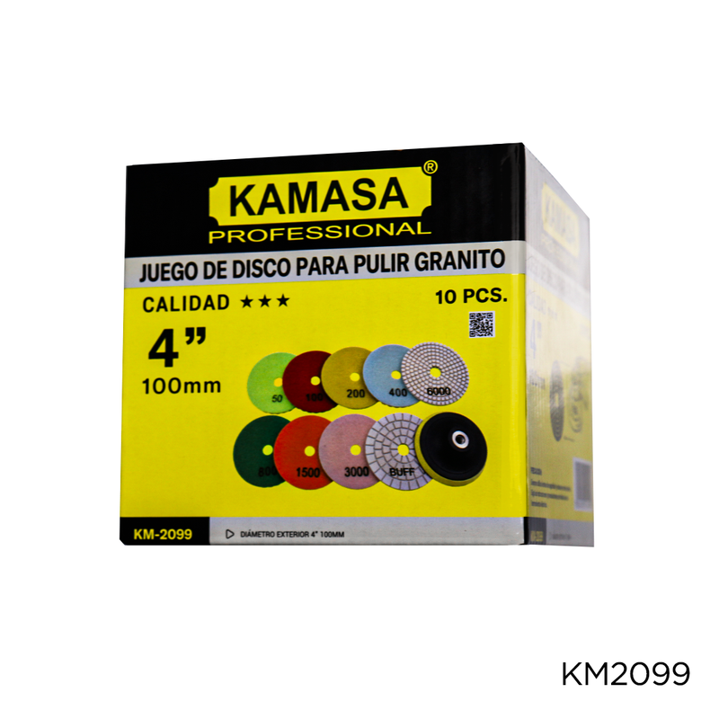 DISCO PARA PULIR GRANITO 4" PACK X 10 *****