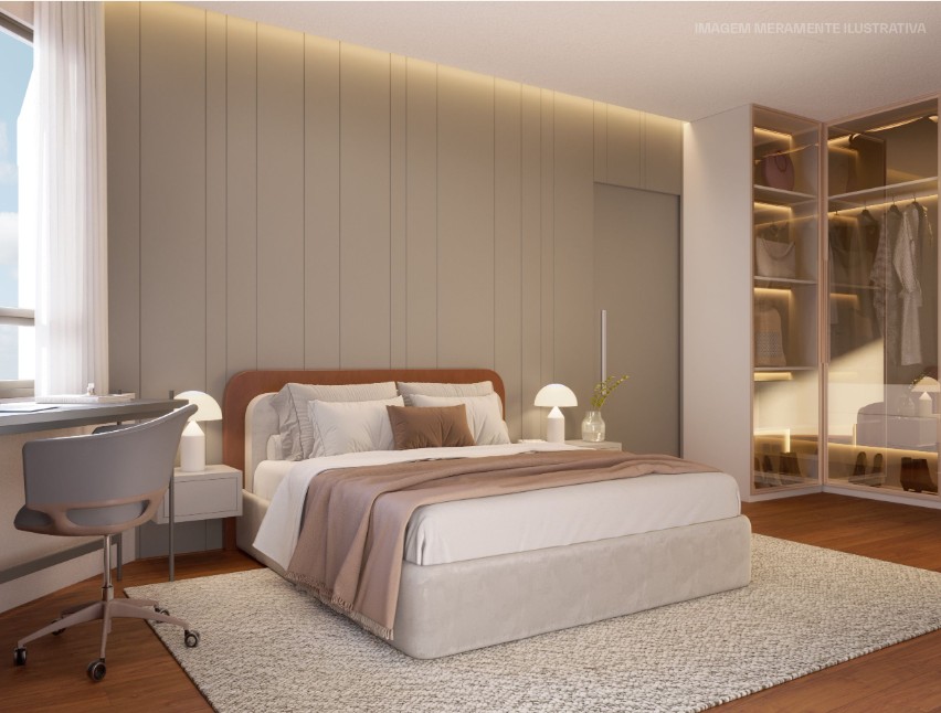 Suíte master com possibilidade de closet