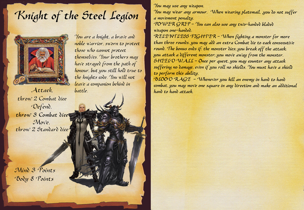 Character card Knight Steel
