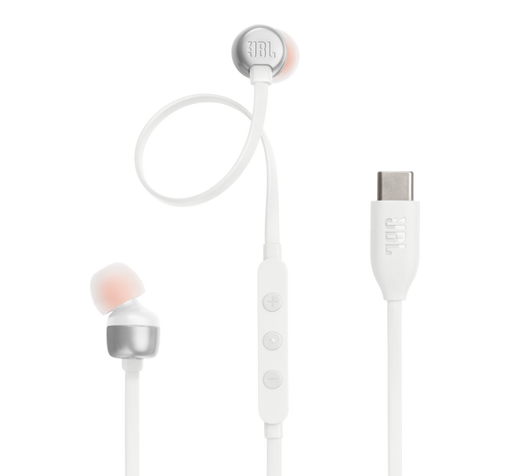 Audífonos JBL Tune 310C con conector USB-C en color azul.