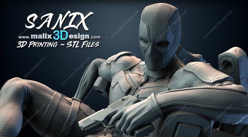 Sanix - Deadpool - 3D Print Model