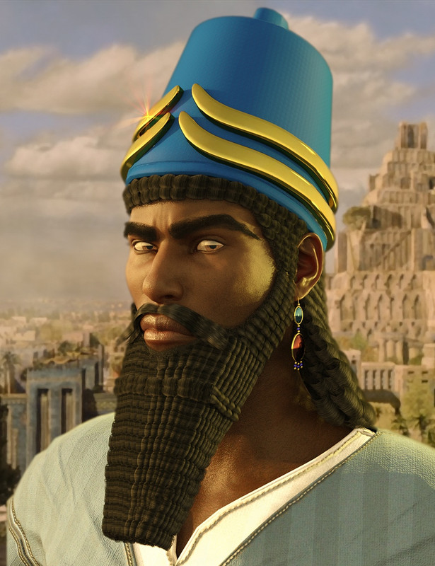 Assyrian Headdress for Genesis 8 Males