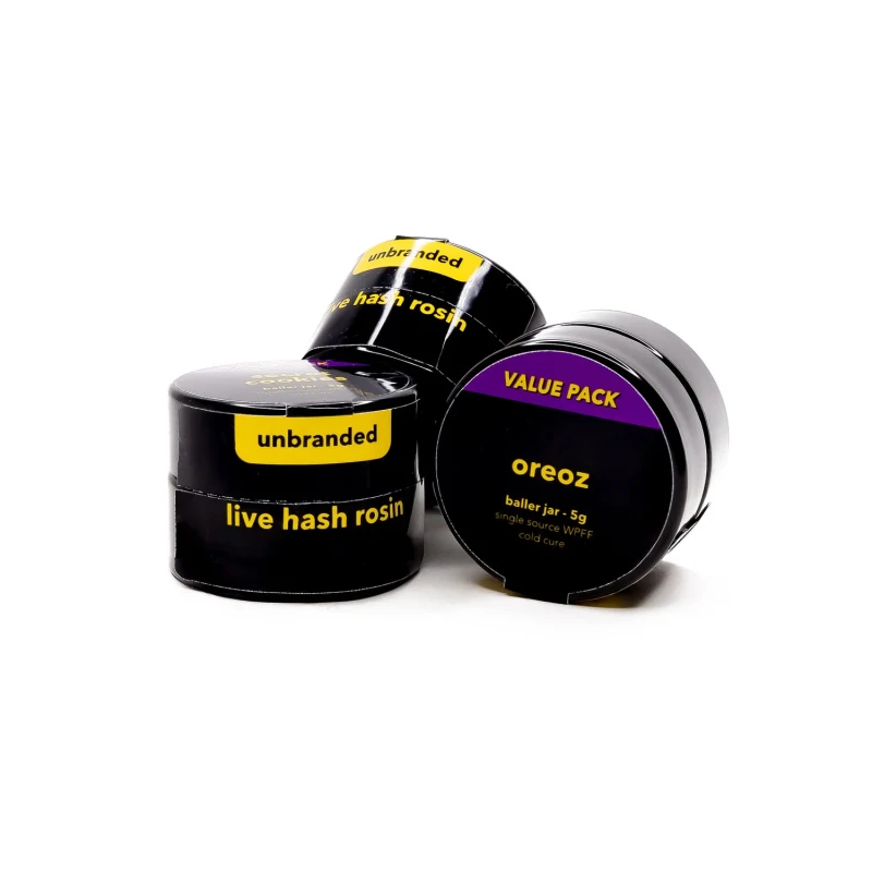 Wazzup Hash Baller Jar 3.5‑gram solventless hash rosin with bold flavors like Pink Punch, Grape, Peach Ringz, Blueberry Diesel, Tropical Gelato, and Zaza.