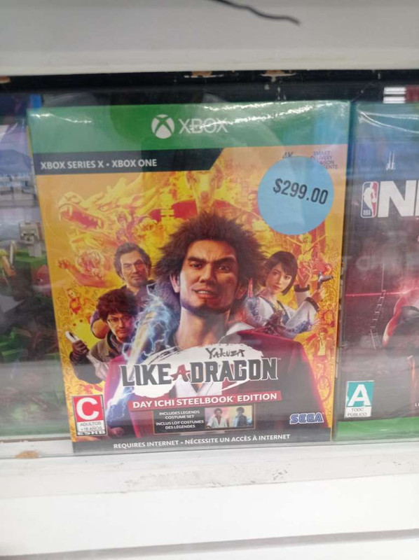 Bodega Aurrera: Yakuza Like a Dragon. Steelbook con dlc para Xbox