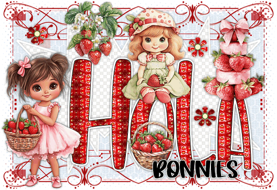 Hola Cestitas de Fresas bonnies