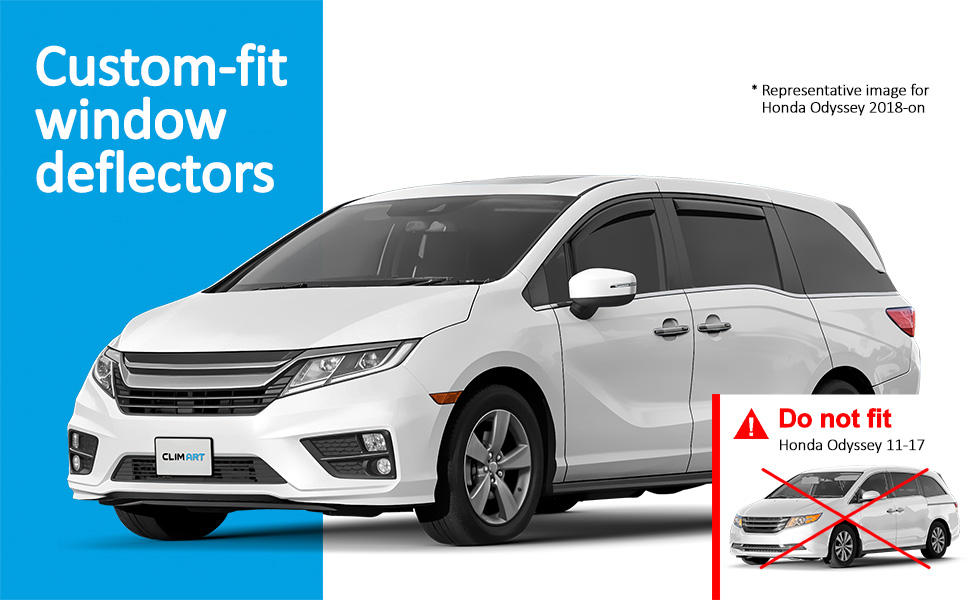 Sun Rain Visors Wind Rain Guards for 2018-2025 Honda Odyssey