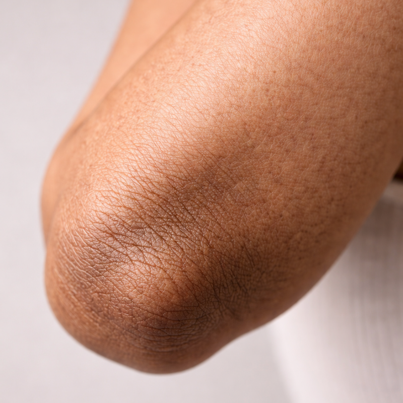 Gomiti – pelle secca e scura