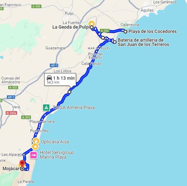 Cabo de Gata y costa Este de Almería - Blogs de España - Dia 1.Playa de los Cocedores-Geoda de Pulpí–San Juan de Terreros-Mojacar (1)