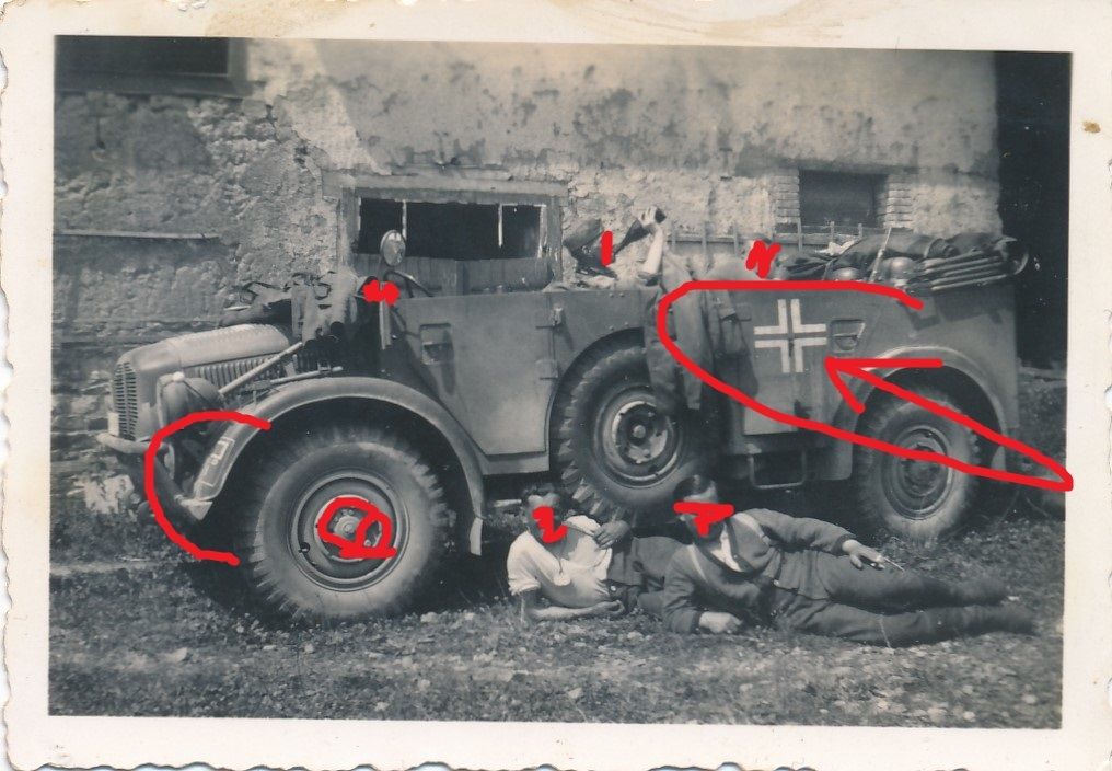 schwerer HORCH Einheits PKW Kübelwagen Jeep mit 