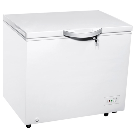 Freezer horizontal Frigidaire de 9 pies cúbicos color blanco con triple función y cerradura
