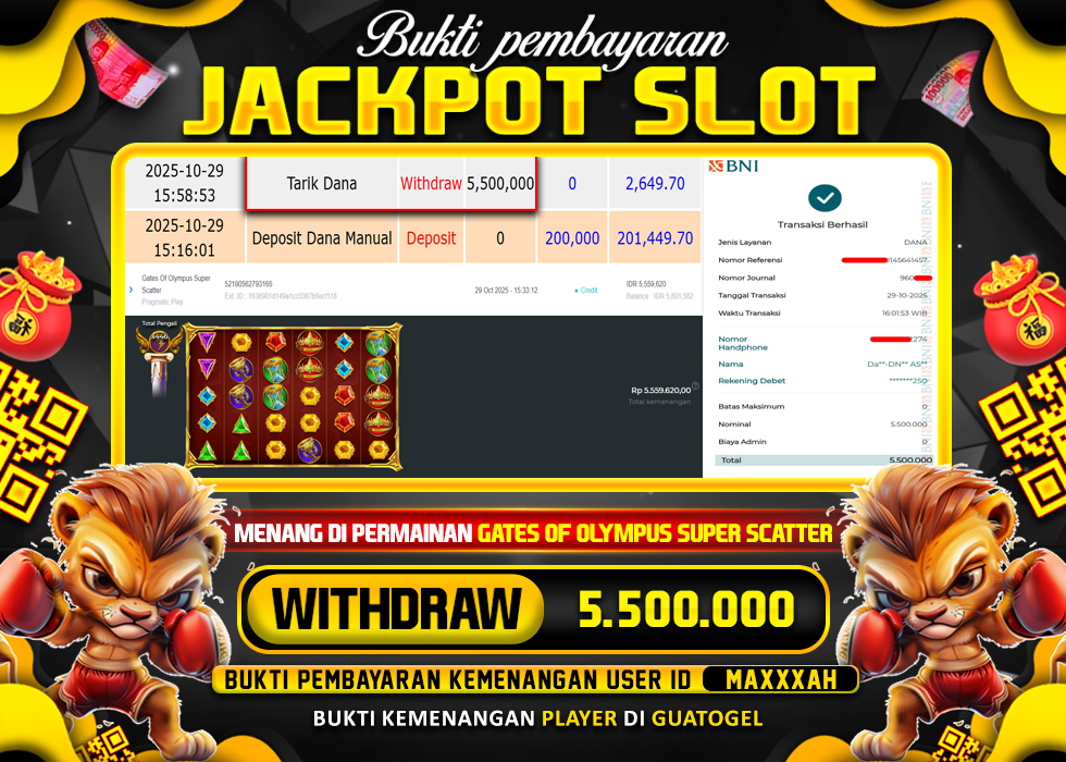 BUKTI JACKPOT LUNAS GUATOGEL