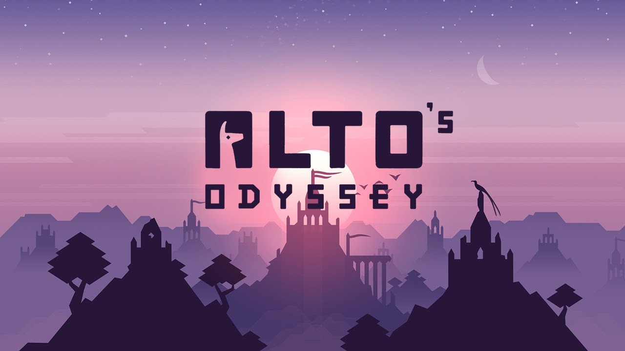 Alto's Odyssey gameplay showing desert landscapes and sandboarding