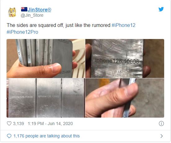 Bentuk cetakan yang diduga akan digunakan pada proses pembuatan iPhone 12
