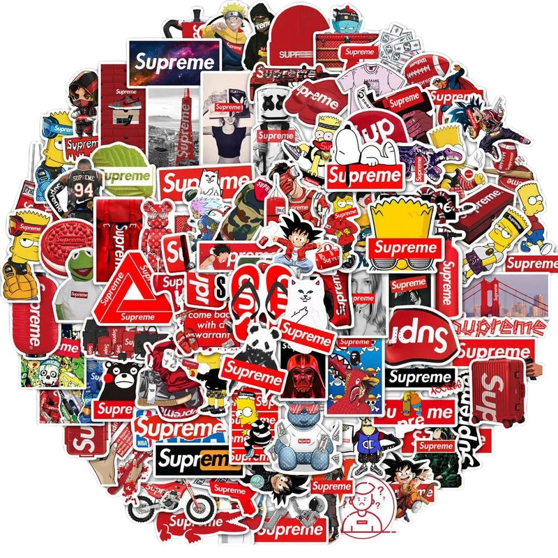 Supreme / Vans / Jordan / Kaws 100 stickers
