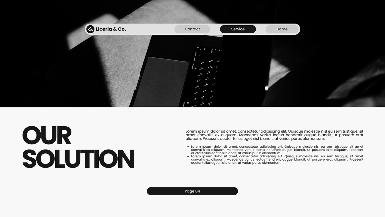 Black and White Minimalist Pitch Deck Presentation
