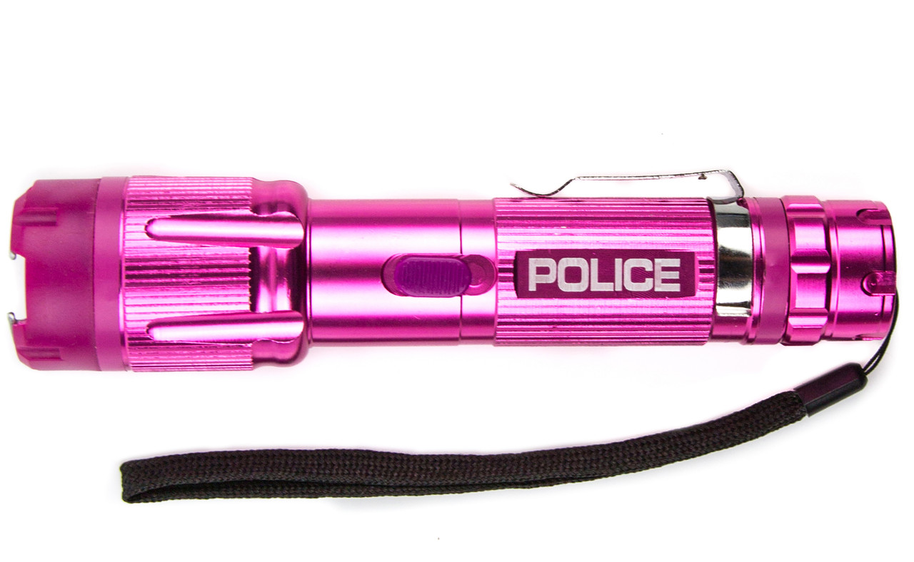 POLICE 1159 Stun Gun Flashlight Rechargeable Combo (Black and Pink) 860001390537 eBay