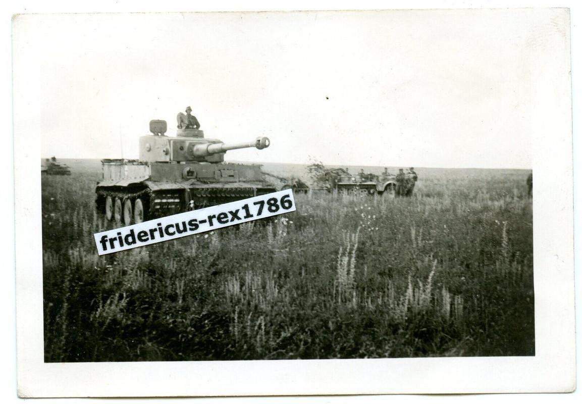 S2 Foto 2 schwere Panzer Tiger PzKpfw VI von der 3 Pz. T-Div Bjelgorod Sommer 43(5)