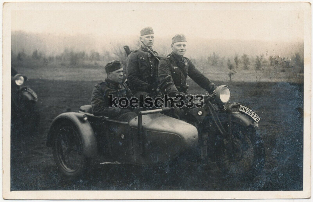 Foto Wehrmacht Kradschützen Aufklärungsabteilung 8 Potsdam BMW Motorrad Gespann