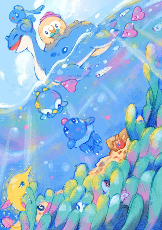 rowlet-piplup-popplio-lapras-staryu-and-
