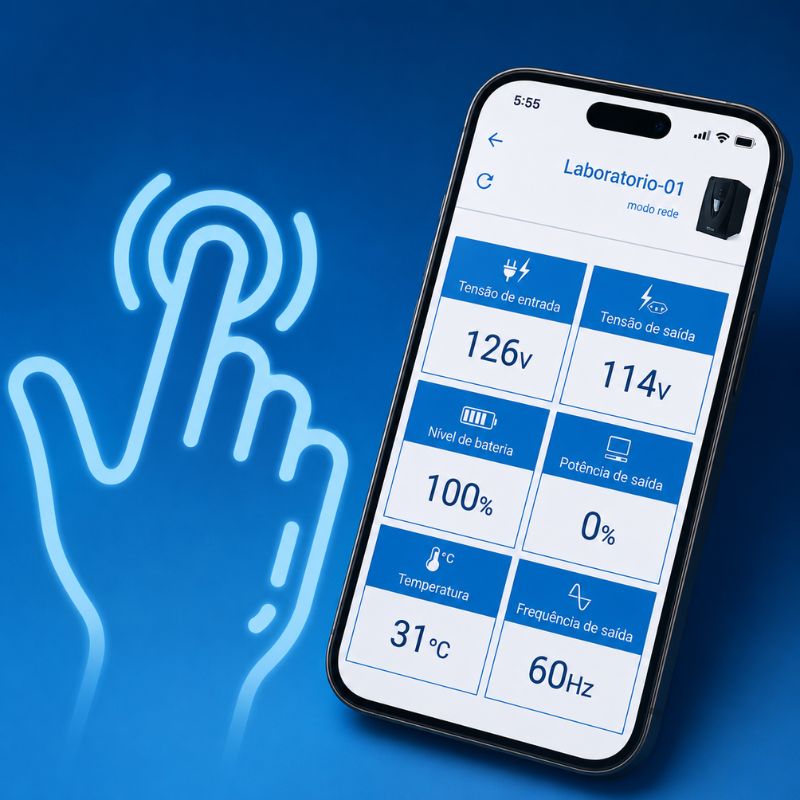 Monitoramento de nobreak em smartphone usando o aplicativo PowerView Mobile